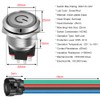 GUUZI 12V-24V/10A Self-Locking Push Button Switch NO/NC Waterproof Green/Red LED