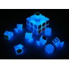 TANCH Blue Fluorescent Speed Cube 3x3x3 Glow in The Dark