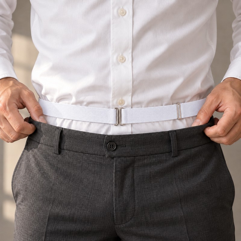 Adjustable Shirt Stay Belt for Men & Women – Non-Slip