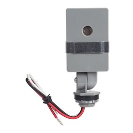 nsi INDUSTRIES TORK RKP203 - Fotocontrol giratorio para exteriores de 120 voltios con barra de ajuste de luz, controla la iluminación del anochecer al amanecer, compatible con incandescente/compacto