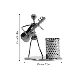 UxradG Guitar Pen Holder Vintage Pencil Cup Creative Desktop Accessories Multipurpose Metal Pencil Holder For Gifts Kids, Students
