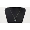 ZARD Love Heart Pendant Necklace in Blue Bezel Cut Austrian