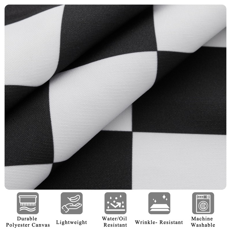 Ohocut 2 Pack Checkered Kitchen Apron, Black White Checkerboard Aprons