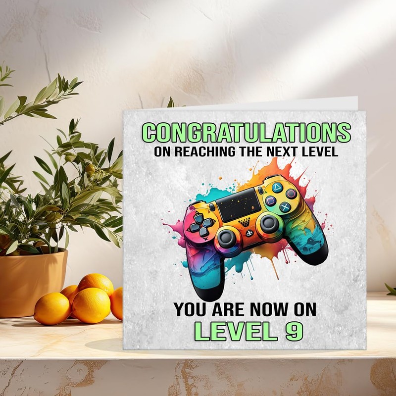 9th Birthday Card Gamer Birthday Card For Boys 145 x