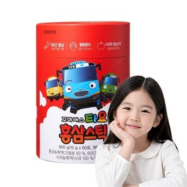 Dongwon Cheonjiin Little Bus Tayo Red Ginseng Stick (60 packets of 10g, 60 days worth) 50162 / 동원 천지인 꼬마버스 타요 홍삼스틱(10g 60포 60일분) 50162