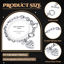 Ecation 3 Pack Urn Bracelet for Ashes Cremation Ashes Bracelet Memorial Rhinestones Jewelry Heart Locket Holder with Different Words Stainless Steel Urns Bangle Keepsake for Women Men(White)