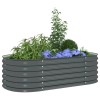 Galvanized Steel Gray 63"x31.5"x17.3" Garden Raised Bed Premium Garden SuppliesColor: