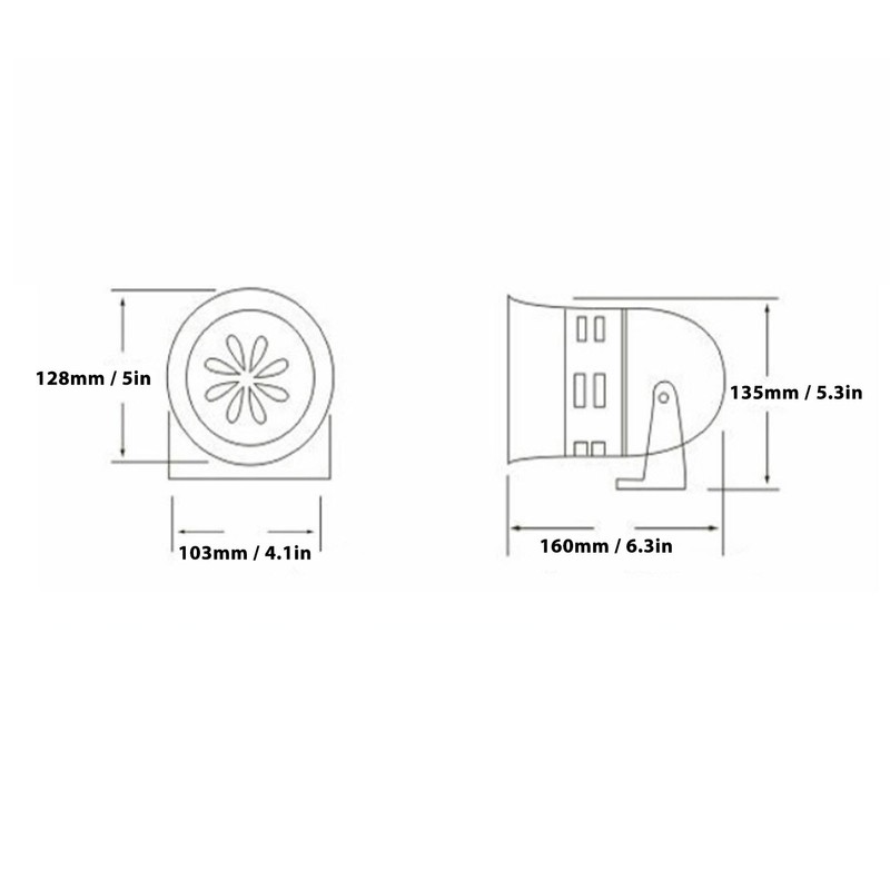 Electric Motor Siren 116dB Fire Alarm Buzzer Sound Alarm Horn