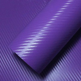 IlMondoMall Carbon Sheet, 3D Carbon-like, Car Wrapping Sheet, Car Wrapping Sheet, With Air Groove (78.7 x 013.8 inches (200 x 035 cm), 3D Purple)