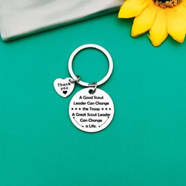 Scout Leader Gift Keyring Thank You Gift for Scout Troop Leader Keychain Appreciation Gift for Scoutmaster Scout Leader Boss Leader Christmas Retirement Thanksgiving Anniversary Birthday Gifts