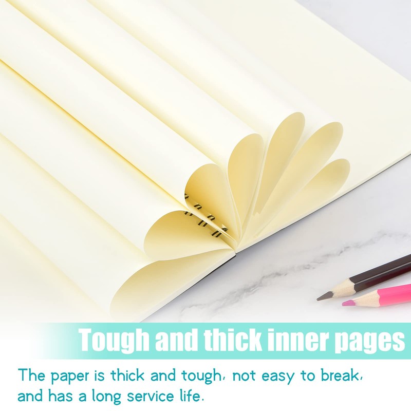 2 Pack Sketch Notebook, 280 Sides/140 Pages A4 Coil Sketchbook,