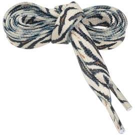 Elerevyo Leopard Print Flat Shoestrings Animal Pattern Sports Shoe Laces for Sneakers 2 Pairs Beige 120cm/47.2"