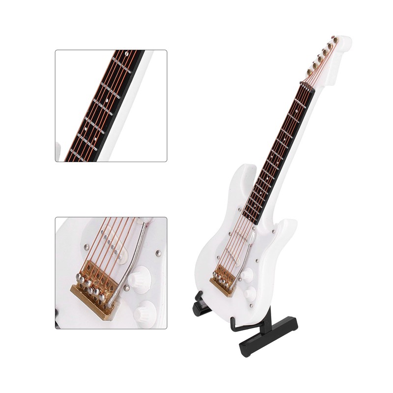 Minature Electric Guitar Wooden Mini Instrument Model Suitable for Gifts