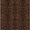 CafePress DAMASK2 Black Marble & Brown Wood (Decorative Fabric Shower