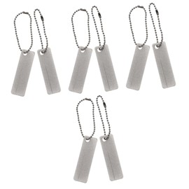 Operitacx 4 Sätze Wetzstein Messersteinschärfer Messerschärfer Schleifstein Schleifsteine, Abflacher Glättender Stein Schleifstein Für Draußen Schärfung Diamant Silber 2 Stück * 4