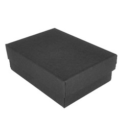 888 Display - Pack of 10 Boxes of 2 7/16" x 1 5/8" x 13/16" Black Matte Cotton Filled Jewelry Boxes