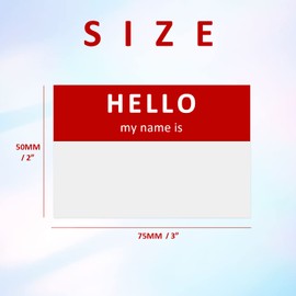 250 x "Hello My Name is Student" Rectangle Name Badge Stickers, Multicolour for Theme Party, School, Office, Home, Post (75 x 50mm)