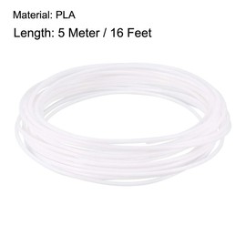 uxcell 3D Pen Filament Refills,16Ft,1.75mm PLA Filament Refills,Dimensional Accuracy +/- 0.02mm,for 3D Printer,White