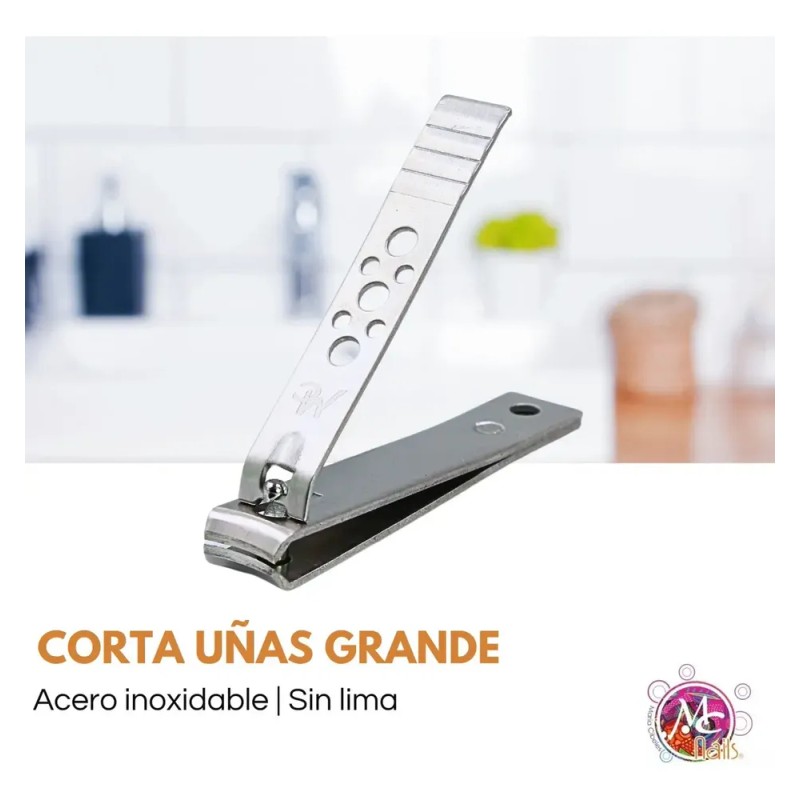 Corta Uñas Grande Pedicura Manicure Acero Templado Mc Nails