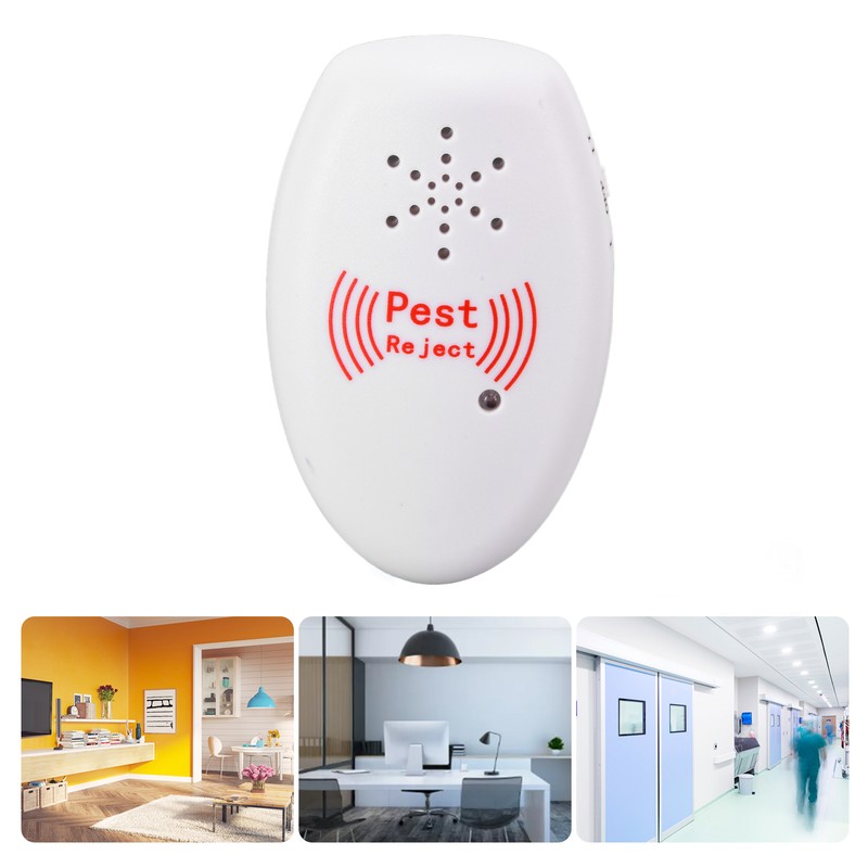 Multifunction Ultrasonic Electronic Mosquito Repellent Pest Repeller USB Rechargeable White