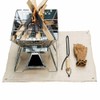 Portable Outdoor Camping Fire Pit Mat BBQ Fireproof Mesh Foldable
