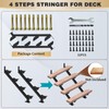 2 Pack Steel Stair Stringer, 4 Steps Stair Riser, Outdoor