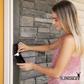Kingsley Key Realtor Lock Box - Guard-a-Key, Secure Weatherproof Key Box Wall Mount for Indoors and Outdoors, 4 Digit Resettable Combination Code, Large Capacity for Storing Spare Keys