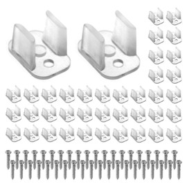 MEETOOT 40PCS Neon Polypropylene Mounting Clips Translucent Lighting Neon Holder Mounting Bracket Support Fixing Clip with Screws Fit 6mm to 7mm Wide Strip
