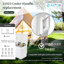 ZAITOE - Mango de repuesto para Igloo 21025 de 90 a 100 cuartos de galón para enfriadores iglú, mango de repuesto (2 unidades)