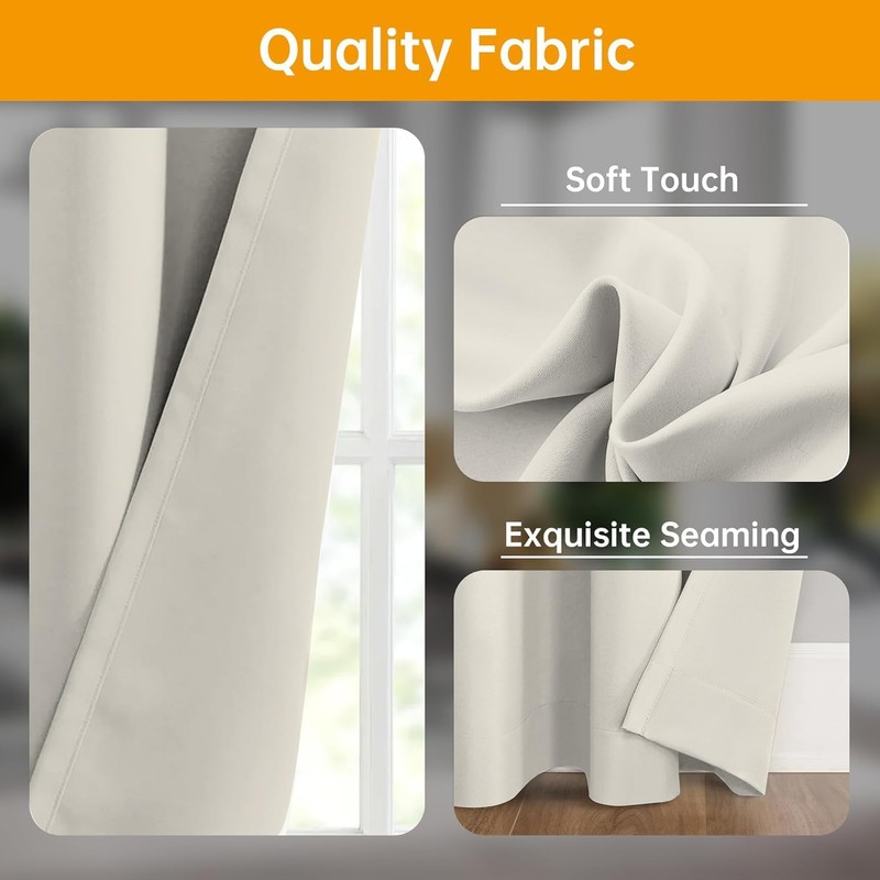 Hoeflife Room Divider Curtains Blackout Ceiling Track Curtain with Hook
