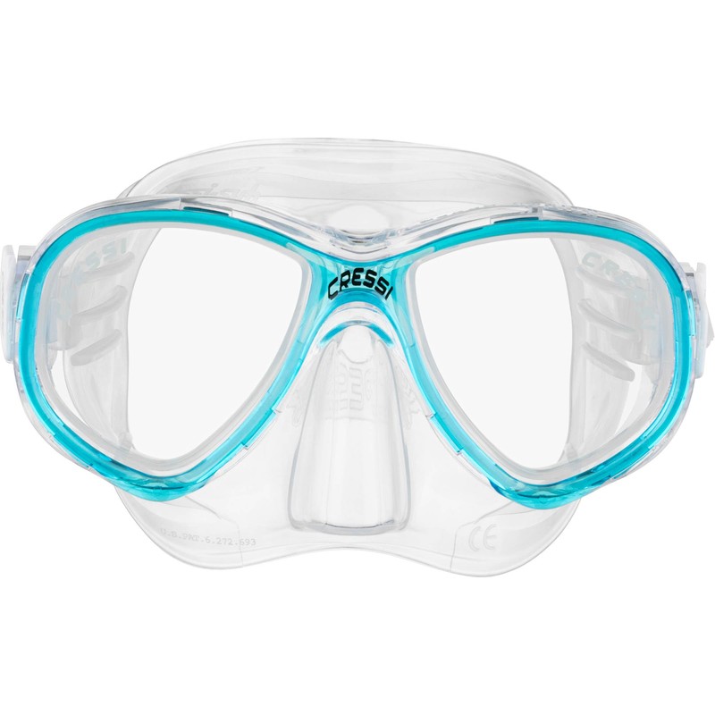 Cressi Perla Jr, Clear/Clear/Aquamarine, Clear Lens