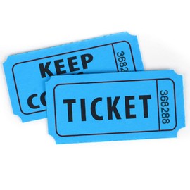 Azureal 800 Raffle Tickets, Consecutively Numbered Tickets, 50/50 Raffle Tickets for Events, Carnivals, Entry, Class Reward, Prizes (Blue)