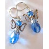handcrafted by BeJay medium blue CHRISTMAS ANGEL Crystal Teardrop SP