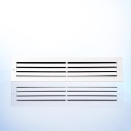 24" x 4" Duct Hole [25.6" x 5.6" Face] Aluminum Return Grille HVAC Ceiling or Sidewall - Rustproof - Fixed Blades - No Louver, No Filter, No Adjustable Fins, Without Damper