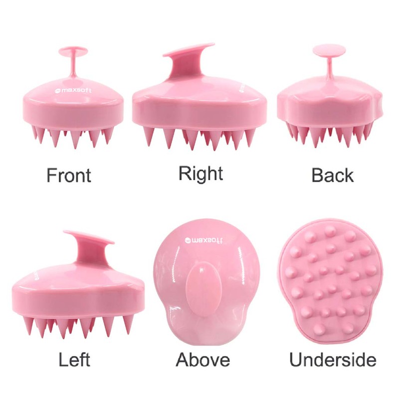 Maxsoft Hair Scalp Massager Shampoo Brush, Scalp Care Brush (Pink)