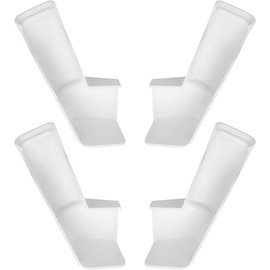Replacement RV Gutter Spout Extensions - Long Version Rigid Spouts Compatible with Trailers, Campers, Motorhomes, Toy Haulers - Directs Rainwater, 2 Left & 2 Right (White)