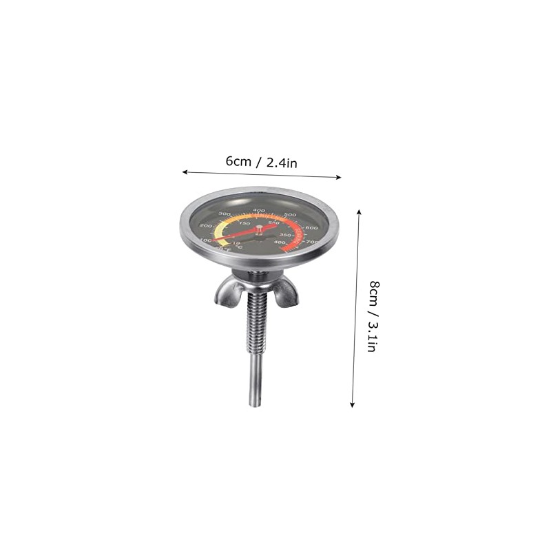 PRETYZOOM Termómetro de Horno para Barbacoa de Acero Inoxidable Medición