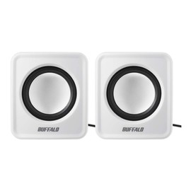 BUFFALO BSSP105UWH PC Speaker USB Powered Compact Size, White