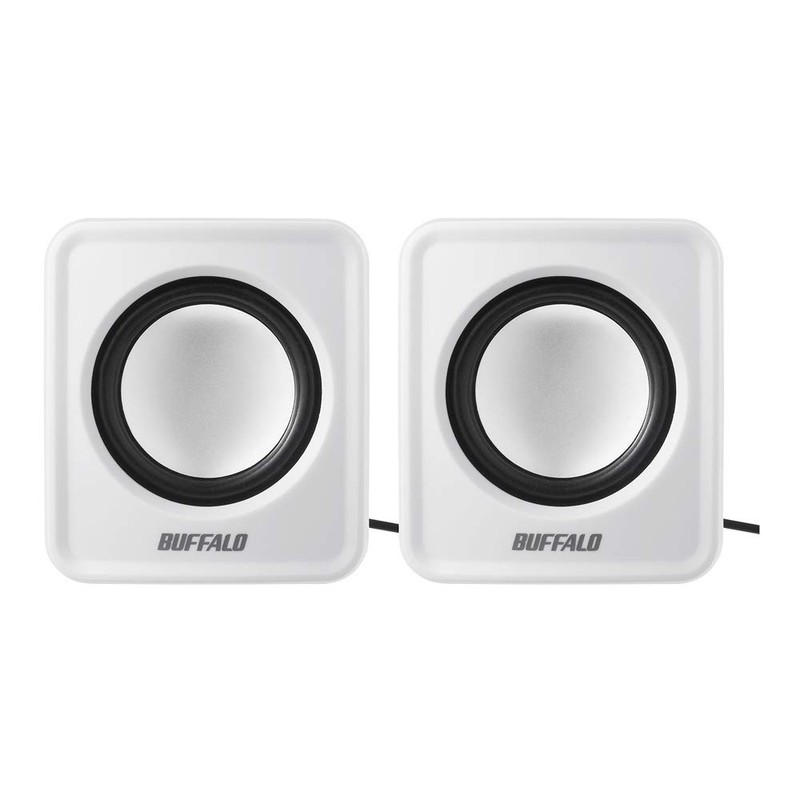 BUFFALO BSSP105UWH PC Speaker USB Powered Compact Size, White