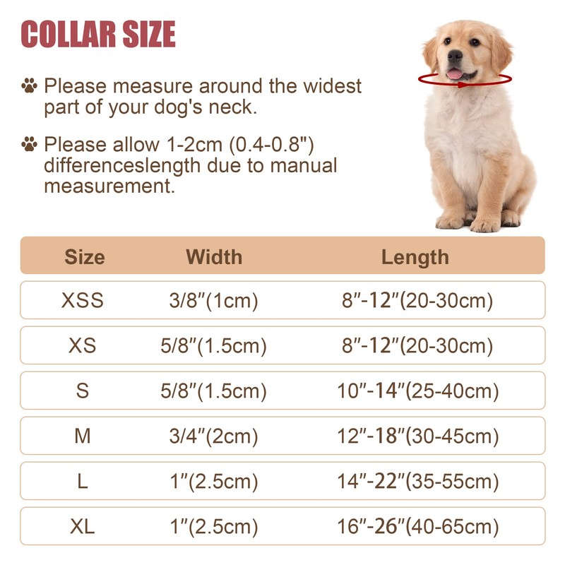 Reflective Dog Collar with Buckle Adjustable Safety Nylon Collars for