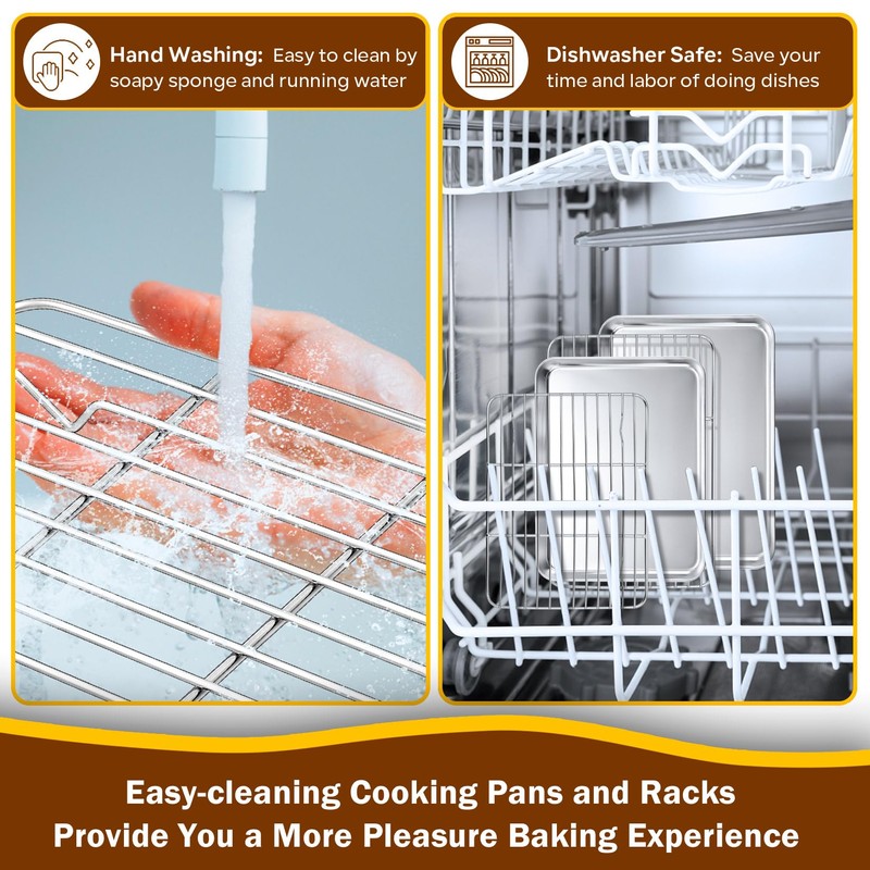 P&P CHEF 10.4 + 9 Inch Toaster Oven Pans with