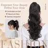 JoryJazzy 24" Ponytail Extension, Long Curly Wavy Claw Clip and