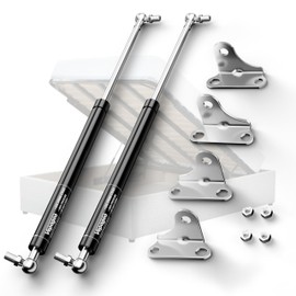 Vepagoo 28 Inch Gas Struts 35Lb/156N Shock Spring Lift Support with L-Type Mounts for RV Bed Door, Truck Bed Cover, Floor Hatch Travel Trailer Door and Other Custom Project, 2pcs (1Pair)