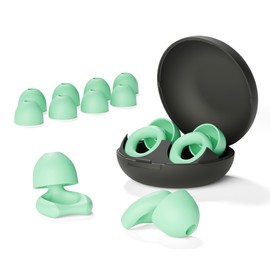ENJROKJ Ear Plugs for Sleeping Noise Cancelling - 32dB EarPlugs with 8 Ear Tips, Soft Noise Cancelling Earbuds for Sleep, Snoring, Travel, Deep Focus(Green)