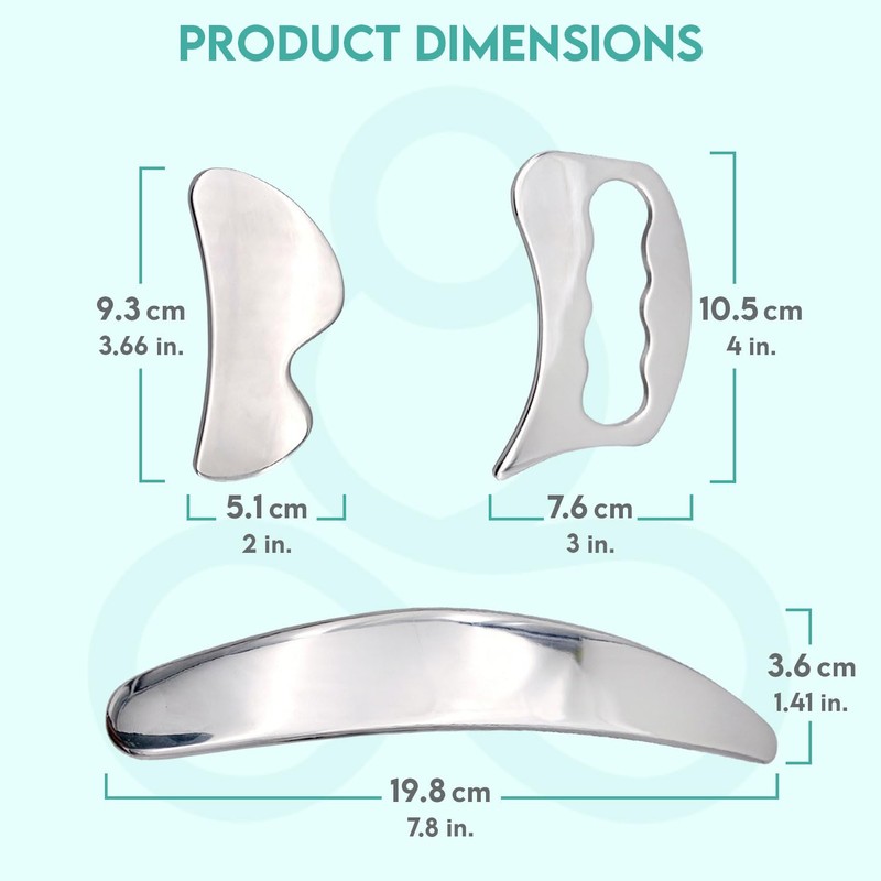 COZLOW 3-in-1 Muscle Scraper Tool Set - Skin Scraping Massage