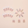 24pcs Long Coffin False Nails Gold Silver Glitter Press on