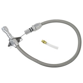 Suifaqi [2025 Upgraded] Mount Flexible Braided Transmission Dipstick Stainless Steel for G M 4l80e 4l60e Chevy SBC BBC Th350 Th400 Turbo 700R4