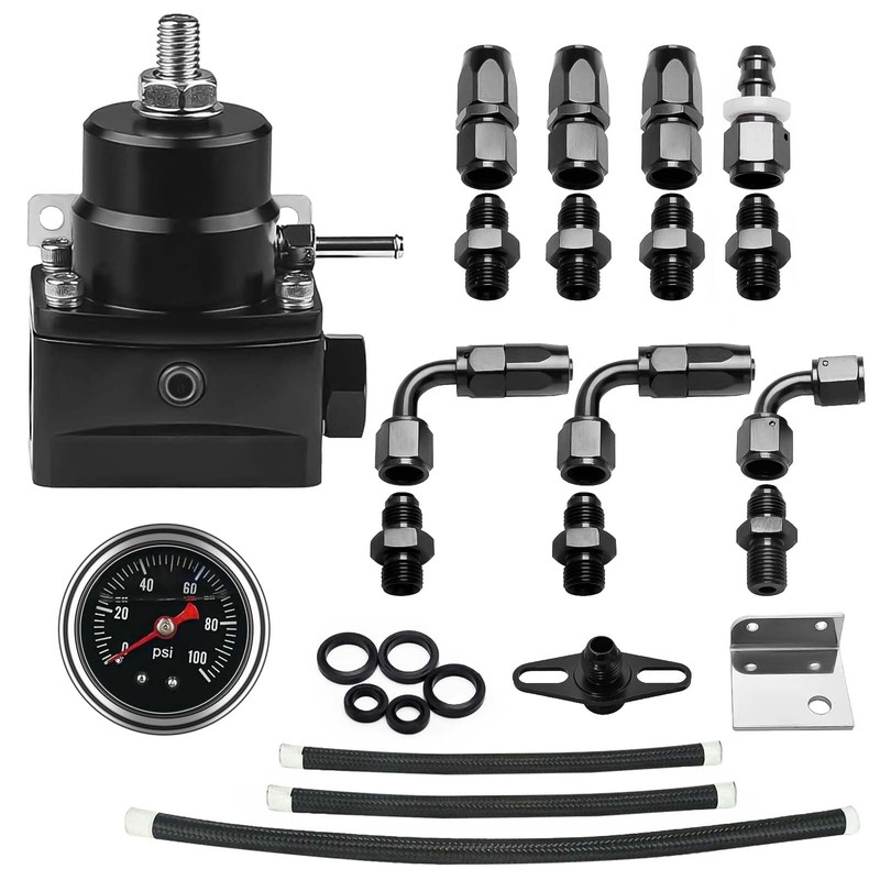 EFI Fuel Pressure Regulator Kit with Bypass Return 0-100psi Pressure