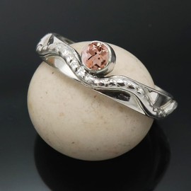 Morganit im Labor gezüchtet Edelstein 925 Sterling Silber Band Ring Männer & Frauen Alle Größen Handgefertigt Schmuck TSR1076BC_4 (50 (15.9))