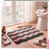 Nuanchu Cute Scalloped Bathroom Rug, Plush Tufted Absorbent Soft Wave